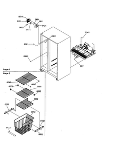 Freezer Shelves And Lights Diagram and Parts List for SGD26VW-P1315208WW  Amana Refrigerator