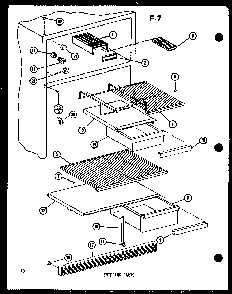 Interior Parts Diagram and Parts List for TM14G-1-L-P75658-13WL  Amana Refrigerator
