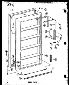 Section 6 Diagram and Parts List for ESUF16C P60345-62W Amana Freezer