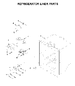 Refrigerator Liner Parts Diagram and Parts List for 59669319011  Kenmore Refrigerator