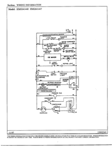 Wiring Information Diagram and Parts List for 641440  Admiral Refrigerator