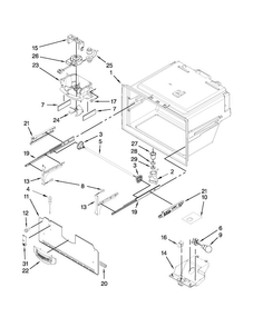 Freezer Liner Parts Diagram and Parts List for MFI2665XEM8  Maytag Refrigerator