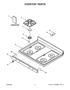 Part Location Diagram of W11457167 Whirlpool HARNS-WIRE