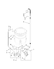 Pump Parts Diagram and Parts List for 7MMVWB850WL0  Maytag Washer