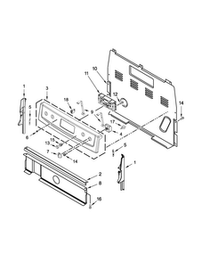 Control Panel Parts Diagram and Parts List for 4KAER7685EW0  Amana Range