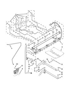 Manifold Parts Diagram and Parts List for MGR8700DW0  Maytag Range