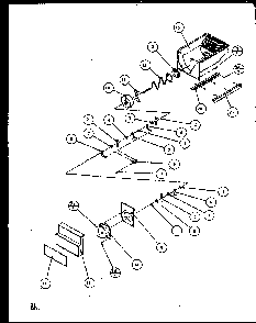 Crushed Ice Bucket Diagram and Parts List for SQD25MB3W-P1153404WW  Amana Refrigerator