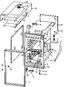Part Location Diagram of RC233001 Whirlpool DISCONTINUED