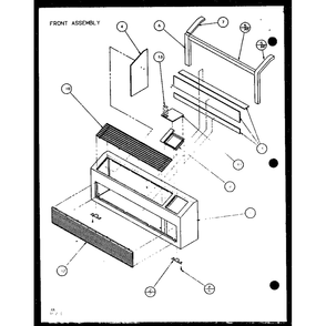 Front Assembly 5 Diagram and Parts List for PTH12400ER P9872129R Amana Air Conditioner