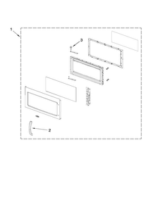 Door Parts Diagram and Parts List for AMV1160VAW3  Amana Microwave