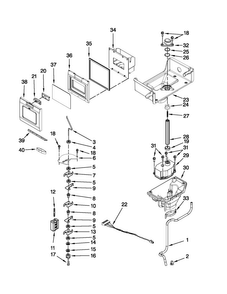 Motor And Ice Container Parts Diagram and Parts List for MFT2771WEM3  Maytag Refrigerator