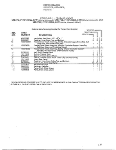 Parts List - Freezer Door Page 2 Diagram and Parts List for SZD27KP  Amana Refrigerator