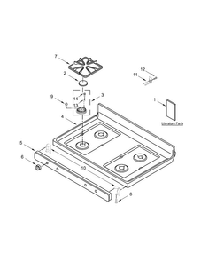 Cooktop Parts Diagram and Parts List for AGR5630BDW2  Amana Range