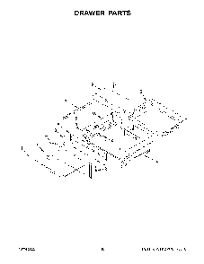 Drawer Parts Diagram and Parts List for 66475223710  Kenmore Range