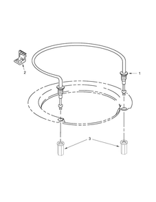 Heater Parts Diagram and Parts List for ADB1300AFB0  Amana Dishwasher