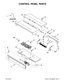 Control Panel Parts Diagram and Parts List for MEW9627FZ02  Maytag Wall Oven