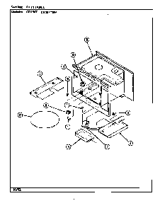 Turntable Diagram and Parts List for CR154TWH  Crosley Microwave
