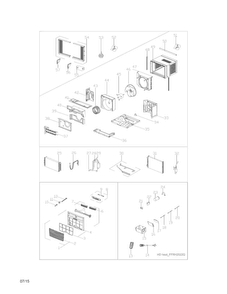 Recommended Spare Parts Diagram and Parts List for CAH25ECR20  Crosley Air Conditioner