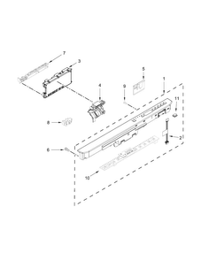 Control Panel And Latch Parts Diagram and Parts List for MDB8959SFZ0  Maytag Dishwasher