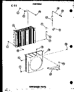 Condenser Parts Diagram and Parts List for 8P-5L P69053-1R Amana Air Conditioner