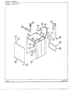 Cabinet Diagram and Parts List for LNC6753A71  Admiral Washer