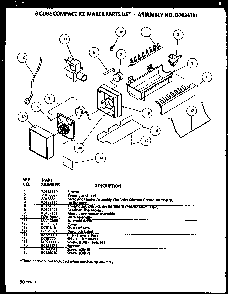 Icemaker Diagram and Parts List for 85161W-P1117111WW  Amana Refrigerator