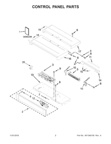 Part Location Diagram of W10914529 Whirlpool PANL-CNTRL
