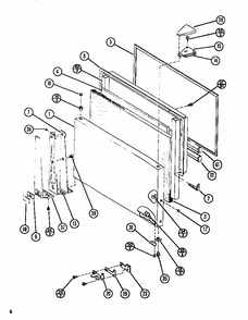 Door (tl18n/p1106211w) (tl18n/p1106212w) (tli18n/p1106220w) (tli18n/p1106221w) Diagram and Parts List for TL18N-P1106211W  Amana Refrigerator