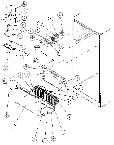 Air Flow Diagram and Parts List for 85178-P1117103W  Amana Refrigerator
