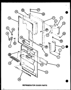 Refrigerator Door Parts 2 Diagram and Parts List for IC3H-P7621307W-TM  Amana Refrigerator