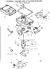 Vacuum Cleaner And Attachment Parts Diagram and Parts List for 11624601  Kenmore Canister Vacuum