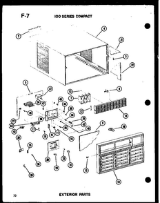 Exterior Parts Diagram and Parts List for 113-5NE P54975-62R Amana Air Conditioner