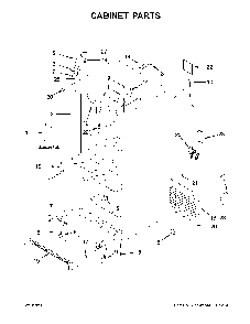Cabinet parts Diagram and Parts List for MFF2558FEZ05  Maytag Refrigerator