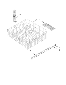 Upper Rack And Track Parts Diagram and Parts List for MDB4709PAB1  Maytag Dishwasher