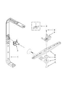 Upper Wash And Rinse Parts Diagram and Parts List for MDBTT53AWB1  Maytag Dishwasher