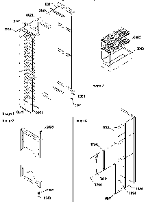 Freezer Door And Accessories Diagram and Parts List for SX322S2W-P1307302WW  Amana Refrigerator