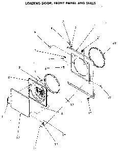 Loading Door And Seals Diagram and Parts List for NE8833L43938  Speed Queen Dryer