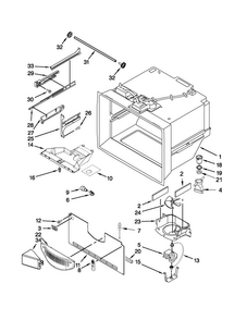 Freezer Liner Parts Diagram and Parts List for MFF2558VEB8  Maytag Refrigerator