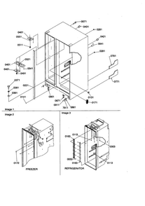 Cabinet Diagram and Parts List for SZD26VE-P1315207WE  Amana Refrigerator