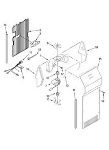 Air Flow Parts Diagram and Parts List for ASD2524VEB00  Amana Refrigerator