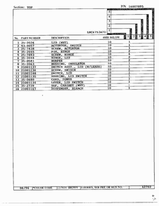 Top Page 2 Diagram and Parts List for LNC6753A71  Admiral Washer