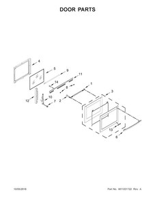 Door Parts Diagram and Parts List for JDS1450DS1  Jenn-Air Range