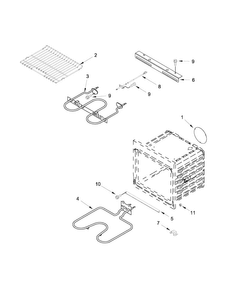 Internal Oven Parts Diagram and Parts List for JJW2530WS01  Jenn-Air Wall Oven