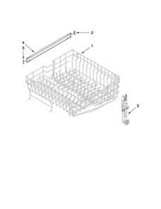 Upper Rack And Track Parts Diagram and Parts List for MDB6769AWB0  Maytag Dishwasher