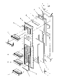 Freezer Door Diagram and Parts List for 2599A-P1190419WL  Amana Refrigerator