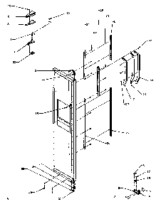 Fz Door Hinge And Trim Parts Diagram and Parts List for SSD25N5L-P1178903WL  Amana Refrigerator