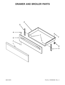Drawer And Broiler Parts Diagram and Parts List for AER6303MFB0  Amana Range