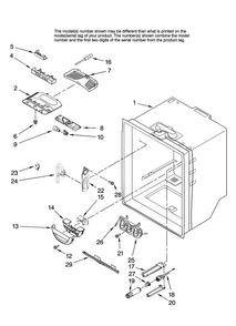 Refrigerator Liner Parts Diagram and Parts List for JFC2290VTB10  Jenn-Air Refrigerator