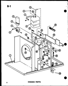 Chassis Parts 1 Diagram and Parts List for EPCG3010-1B P67470-2C Amana Heater