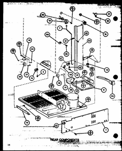 Rear Components (tl18m/p7858511w) (tl18m/p7858512w) (tli18m/p7858521w) (tli18m/p7858522w) Diagram and Parts List for TLI22M-P7858524W  Amana Refrigerator